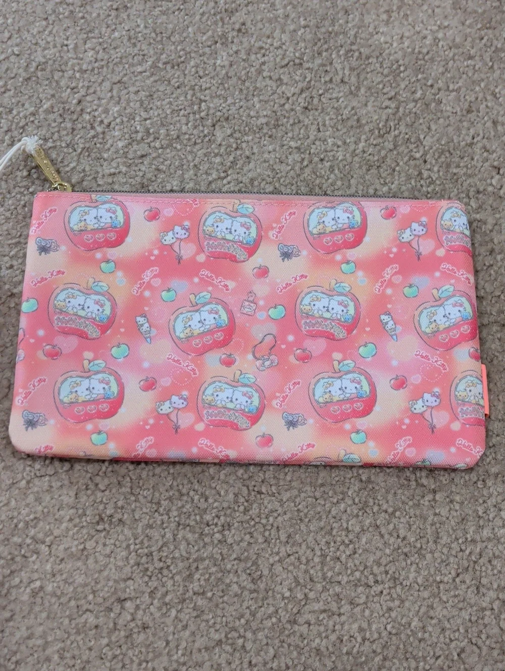 Loungefly Pink Sanrio Hello Kitty Apple Print Pouch NWT